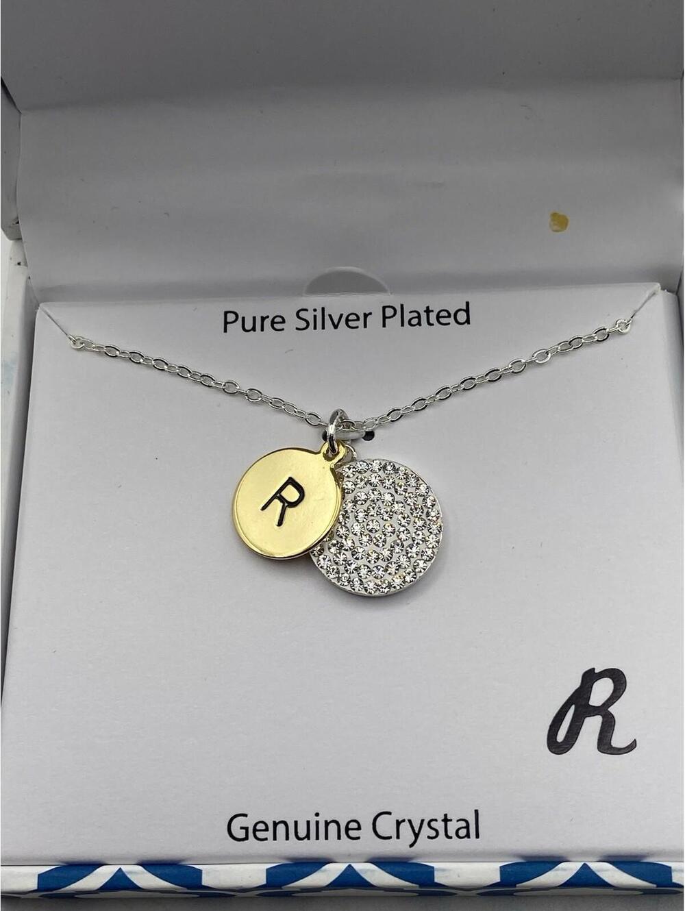 Crystal Sophistification Monogram R Necklace In Box - Picture 3 of 4